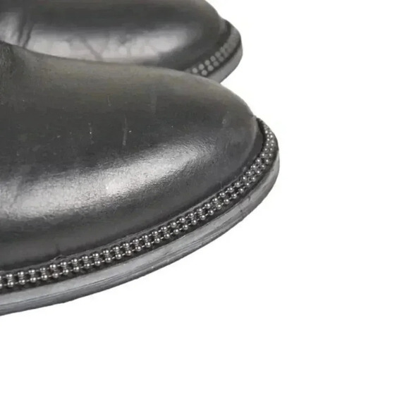 Franco Sarto Leather Knee High Boot  Tall Black Size 6.5 - Picture 4 of 16